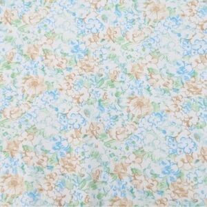 Vintage 70s mod floral stretch knit polyester fabric 73” x 60” flower power